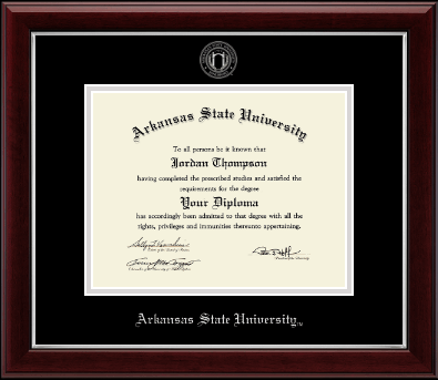 Arkansas State University at Jonesboro diploma frame - Silver Embossed Diploma Frame in Gallery Silver