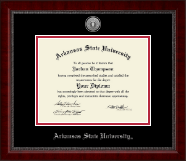 Arkansas State University at Jonesboro Silver Engraved Medallion Diploma Frame in Sutton