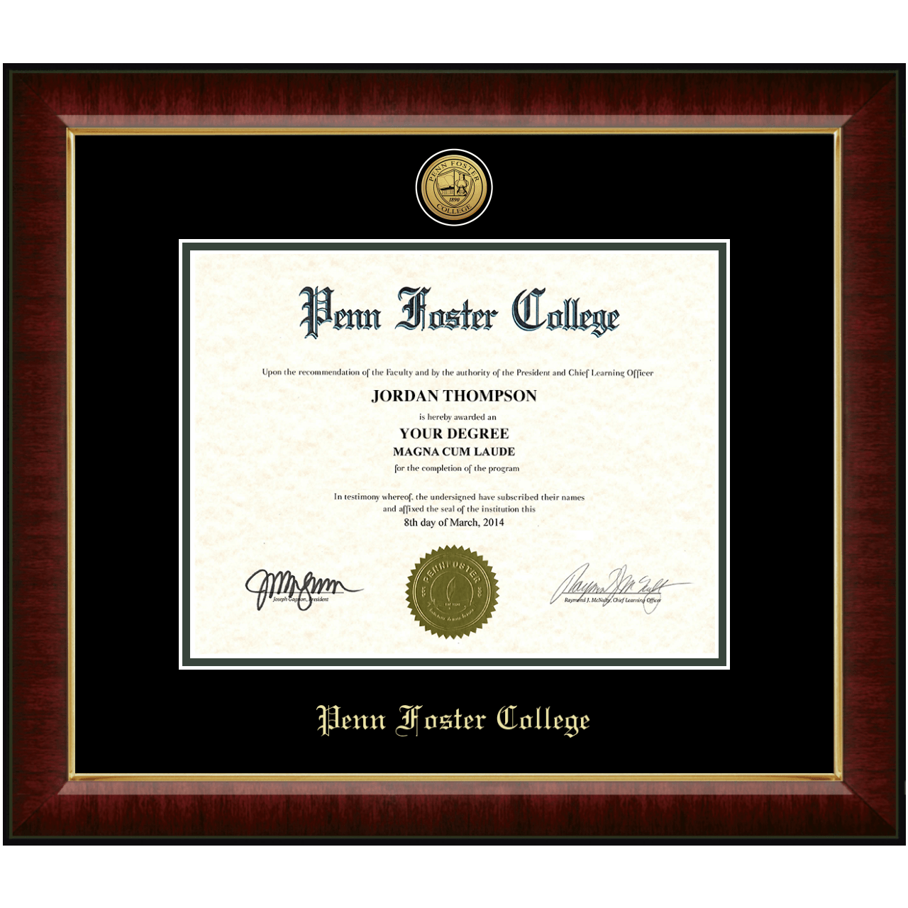 Penn Foster College Diploma Frame Custom Frames Online Church Hill