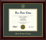 Penn Foster College Gold Embossed Diploma Frame in Gallery