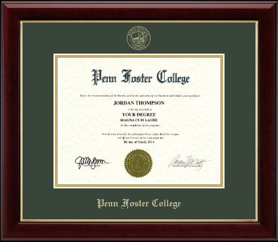 Penn Foster College diploma frame - Gold Embossed Diploma Frame in Gallery
