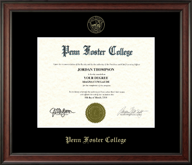 Penn Foster College diploma frame - Gold Embossed Diploma Frame in Studio