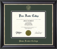 Penn Foster College Gold Embossed Diploma Frame in Noir