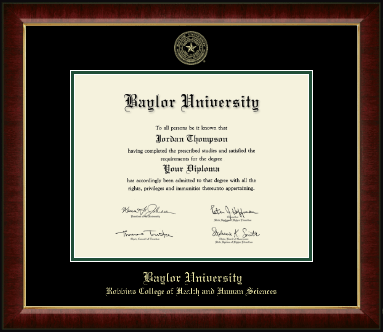 Baylor University diploma frame - Gold Embossed Diploma Frame in Murano