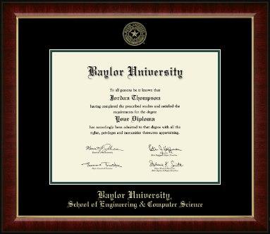 Baylor University diploma frame - Gold Embossed Diploma Frame in Murano