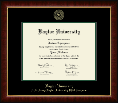 Baylor University diploma frame - Gold Embossed Diploma Frame in Murano