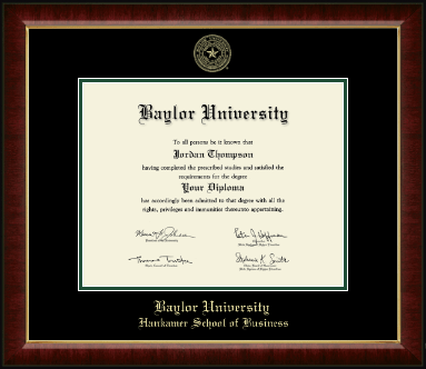Baylor University diploma frame - Gold Embossed Diploma Frame in Murano