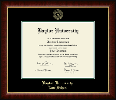 Baylor University diploma frame - Gold Embossed Diploma Frame in Murano