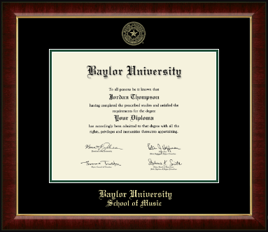 Baylor University diploma frame - Gold Embossed Diploma Frame in Murano