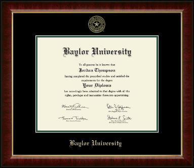 Baylor University diploma frame - Gold Embossed Diploma Frame in Murano