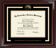 The University of Southern Mississippi Spirit Medallion Diploma Frame in Encore
