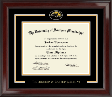 The University of Southern Mississippi diploma frame - Spirit Medallion Diploma Frame in Encore