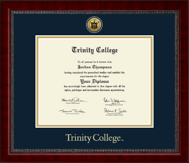 Trinity College diploma frame - Gold Engraved Medallion Diploma Frame in Sutton