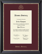 Redeemer Seminary diploma frame - Gold Embossed Diploma Frame in Noir