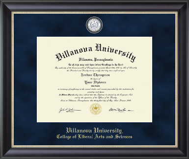 Villanova University diploma frame - Regal Edition Diploma Frame in Noir