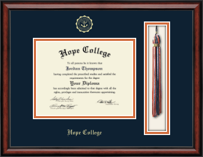 Hope College diploma frame - Tassel & Cord Diploma Frame in Southport