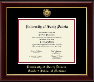 University of South Dakota diploma frame - Gold Engraved Medallion Diploma Frame in Gallery