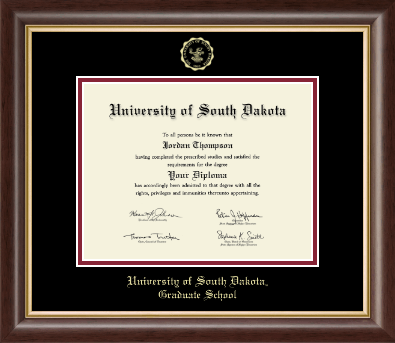 University of South Dakota diploma frame - Gold Embossed Diploma Frame in Hampshire