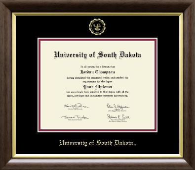 University of South Dakota diploma frame - Gold Embossed Diploma Frame in Hampshire