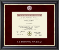 University of Chicago Regal Edition Diploma Frame in Noir