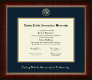 Embry-Riddle Aeronautical University Gold Embossed Diploma Frame in Murano