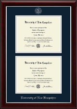 University of New Hampshire diploma frame - Double Diploma Frame in Gallery Silver