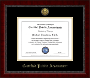CPA Directory Inc. certificate frame - Gold Engraved Medallion Certificate Frame in Sutton