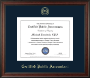 CPA Directory Inc. certificate frame - Gold Embossed Certificate Frame in Studio