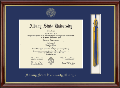 Albany State University in Georgia diploma frame - Tassel & Cord Diploma Frame in Southport Gold