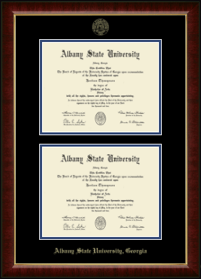 Albany State University in Georgia diploma frame - Double Diploma Frame in Murano