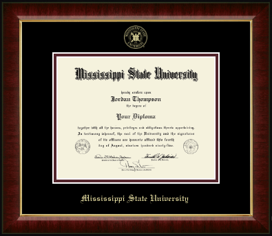 Mississippi State University diploma frame - Gold Embossed Diploma Frame in Murano