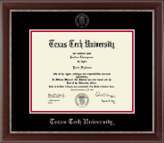 Texas Tech University diploma frame - Silver Embossed Diploma Frame in Chateau