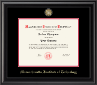 Massachusetts Institute of Technology diploma frame - Masterpiece Medallion Diploma Frame in Midnight
