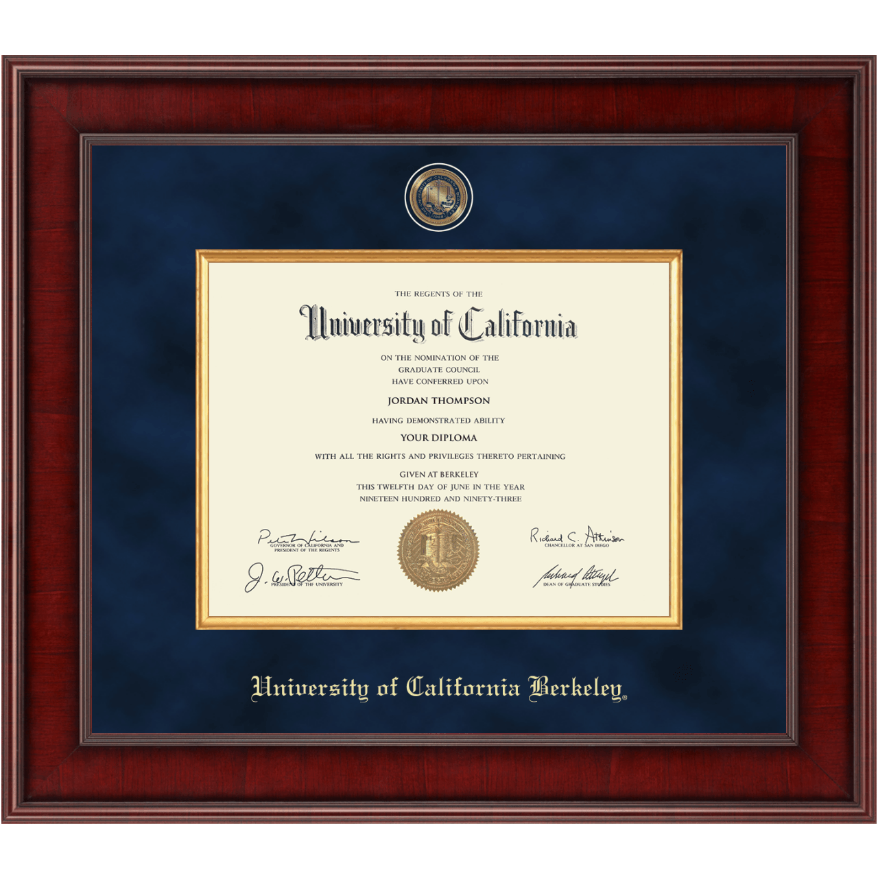 UC Berkeley Diploma Frame & Degree Frames | Church Hill Classics