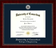 University of Connecticut diploma frame - Silver Engraved Medallion Diploma Frame in Sutton