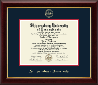 Shippensburg University diploma frame - Gold Embossed Diploma Frame in Gallery