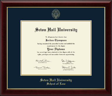 Seton Hall University diploma frame - Gold Embossed Diploma Frame in Gallery