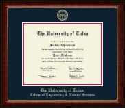 The University of Tulsa diploma frame - Gold Embossed Diploma Frame in Murano