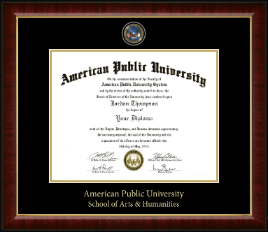 American Public University diploma frame - Masterpiece Medallion Diploma Frame in Murano