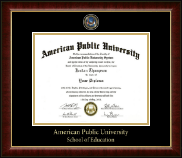 American Public University Masterpiece Medallion Diploma Frame in Murano