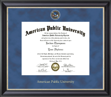 American Public University diploma frame - Regal Edition Diploma Frame in Noir