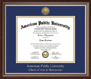American Public University Gold Engraved Medallion Diploma Frame in Hampshire