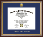 American Public University diploma frame - Gold Engraved Medallion Diploma Frame in Hampshire