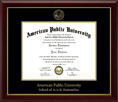 American Public University diploma frame - Gold Embossed Diploma Frame in Gallery