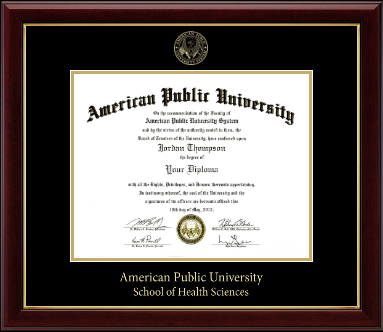 American Public University diploma frame - Gold Embossed Diploma Frame in Gallery