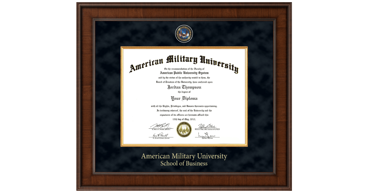AMU School of Business Diploma Frames Church Hill Classics