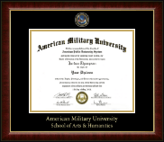 American Military University Masterpiece Medallion Diploma Frame in Murano