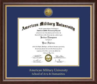 American Military University diploma frame - Gold Engraved Medallion Diploma Frame in Hampshire
