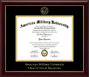 American Military University diploma frame - Gold Embossed Diploma Frame in Gallery