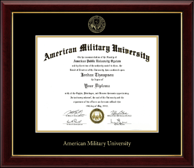 American Military University diploma frame - Gold Embossed Diploma Frame in Gallery